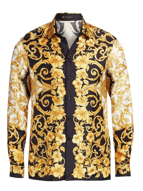 versace collection button down shirt|big and tall versace shirts.